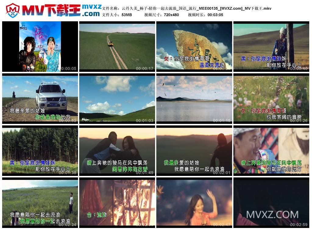 云丹久美_杨子-陪你一起去流浪_国语_流行_MEE00135